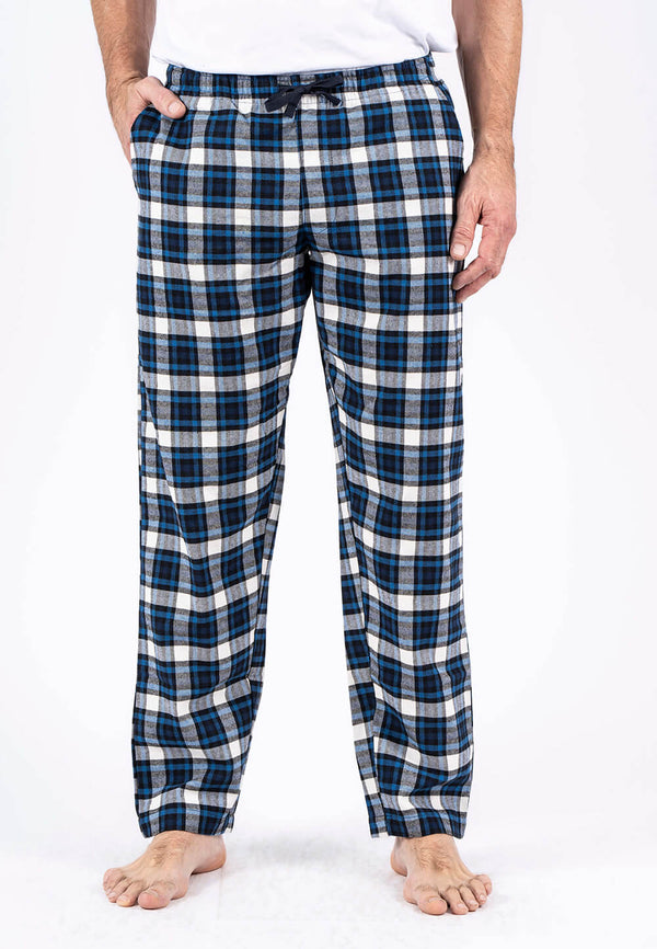 Pyjamas bukser I hvid/blå tern