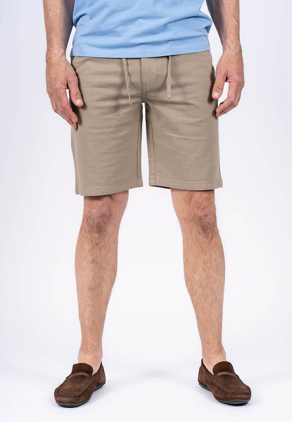 Juno hørshorts I sand