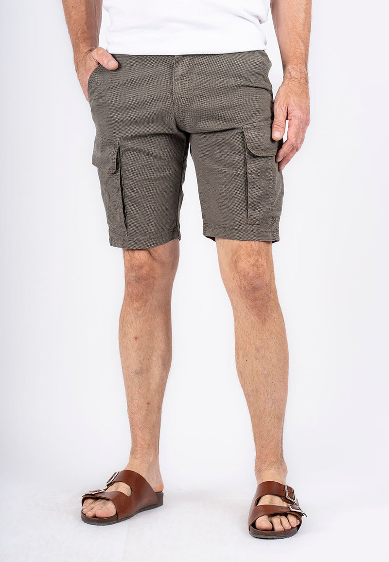 Allan cargo shorts med print I grøn