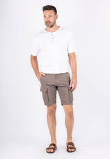 Allan cargo shorts med print I brun