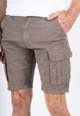 Allan cargo shorts med print I brun