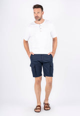 Allan cargo shorts med print I navy
