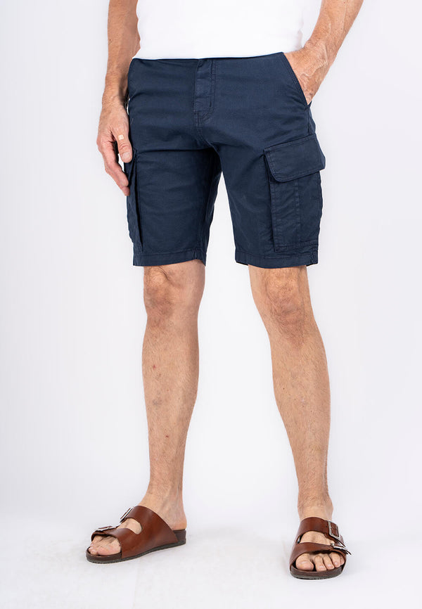 Allan cargo shorts med print I navy
