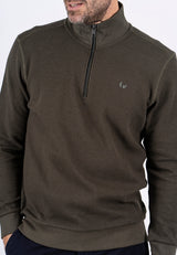 Cole sweat half zip i grøn