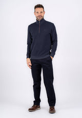 Cole sweat half zip i navy