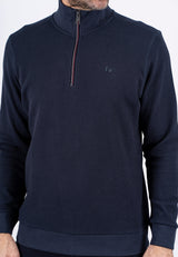 Cole sweat half zip i navy