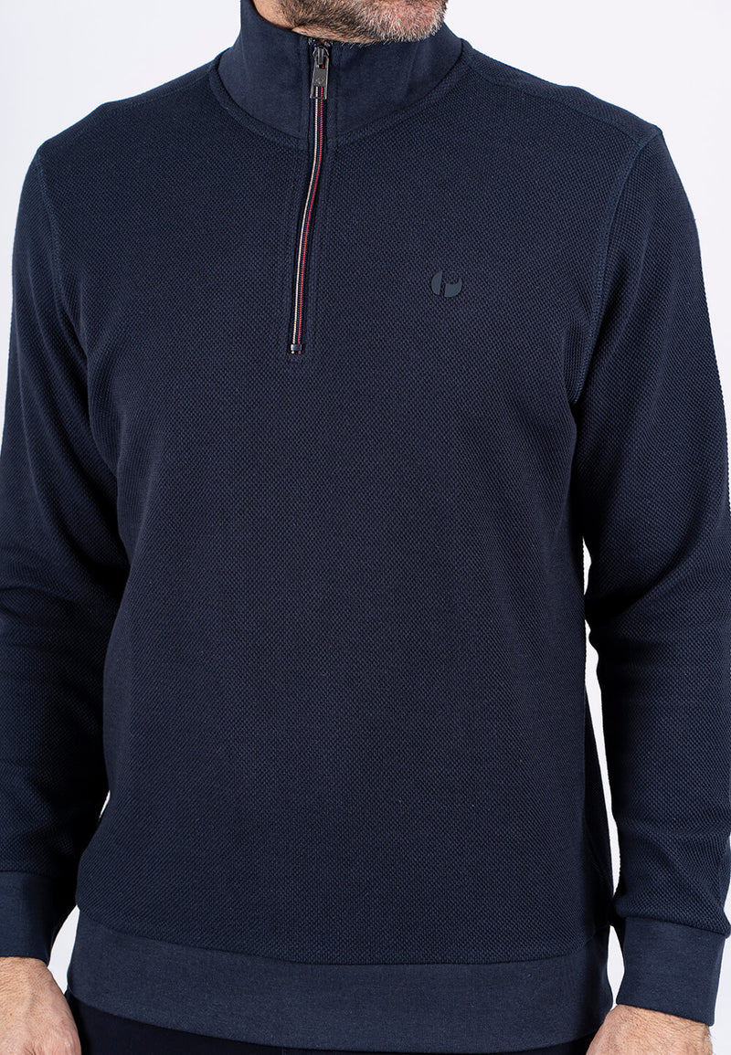 Cole sweat half zip i navy