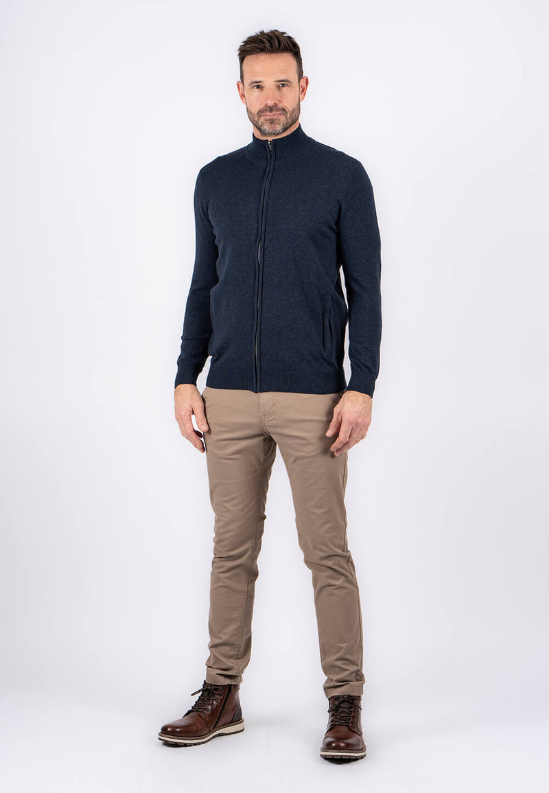 Malcom stik cardigan i navy