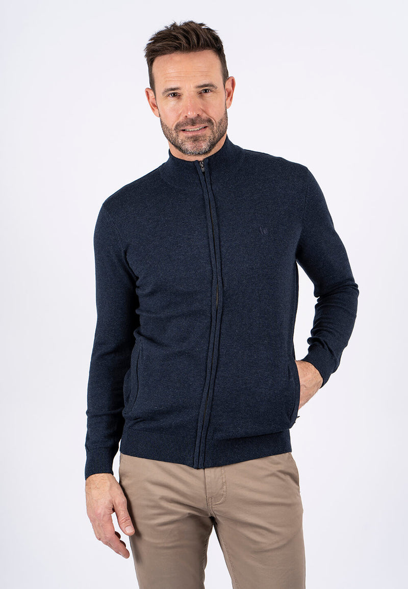 Malcom stik cardigan i navy