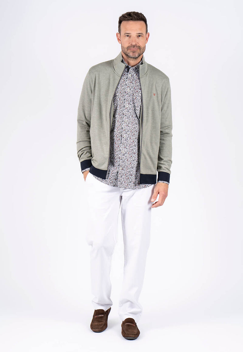 Rai sweat cardigan I grøn