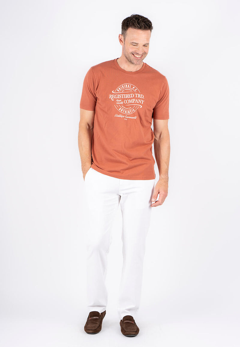 Diablo tee med print - orange