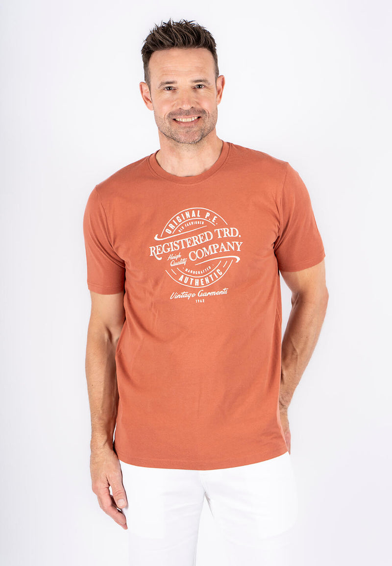 Diablo tee med print - orange