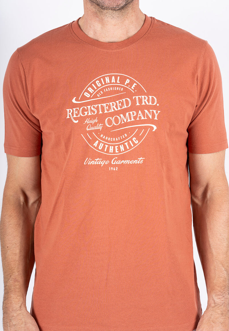 Diablo tee med print - orange