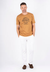 Diablo tee med print - Golden sand