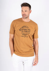 Diablo tee med print - Golden sand