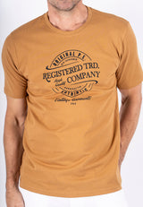 Diablo tee med print - Golden sand