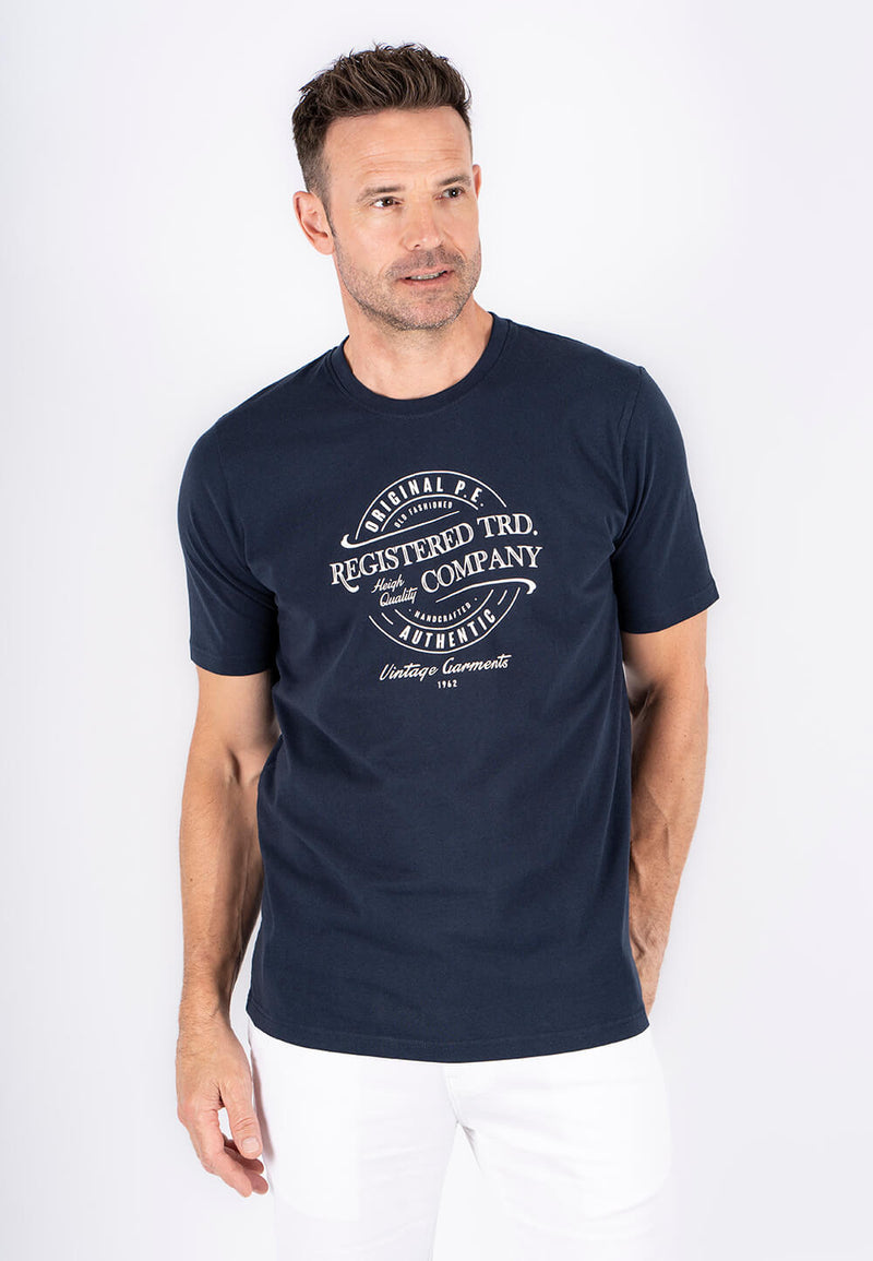 Diablo tee med print - Navy
