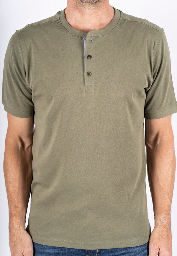Grandad t-shirt I grøn