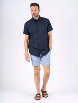 Jim kortærmet skjorte i navy