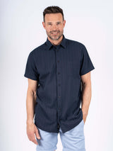Jim kortærmet skjorte i navy