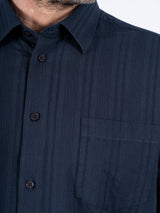 Jim kortærmet skjorte i navy