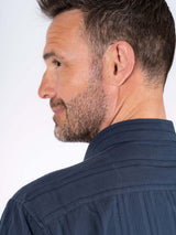 Jim kortærmet skjorte i navy