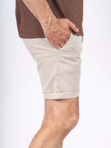 Thomas shorts med struktur i lys sand