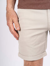 Thomas shorts med struktur i lys sand