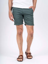 Thomas shorts med struktur i blågrøn