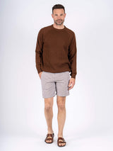 Brian stribede shorts I hvid/brun