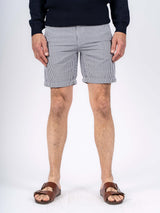 Brian stribede shorts I hvid/navy
