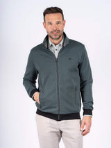 Rai sweat cardigan I blå grøn