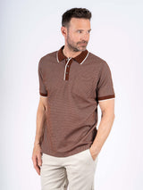 Hester polo med brystlomme I brun PLUSSIZE