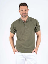Charly strik polo med tern I army grøn