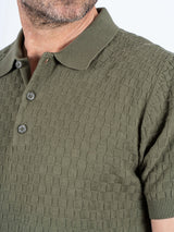 Charly strik polo med tern I army grøn