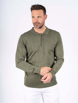 Sydney viscose polo langærmet I army grøn