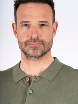 Sydney viscose polo langærmet I army grøn