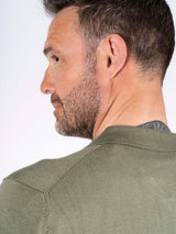 Sydney viscose polo langærmet I army grøn