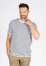 Runner stribet t-shirt I hvid/sort