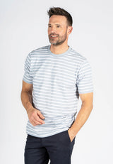 Runner stribet t-shirt I blå/hvid