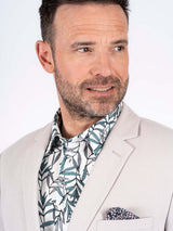 Hector hør blazer I lys sand