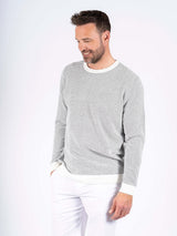 Viggo strik med O-hals i hvid