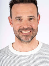 Viggo strik med O-hals i hvid