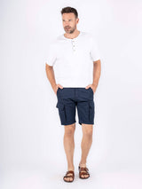 Allan cargo shorts med print I navy