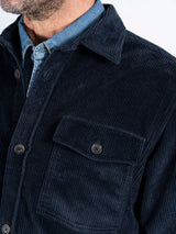Parker fløjelsovershirt i navy
