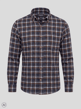 Farmer skjorte I brun/navy tern