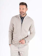 Murphy strik cardigan i lys sand