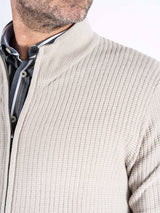 Murphy strik cardigan i lys sand