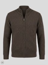 Murphy strik cardigan i brun