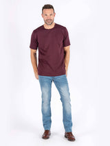 Johnson basic tee i vinrød